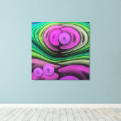 Ze houden elkaar vast, abstracte fractal wallart canvas afdruk (Insitu (Houten vloer))