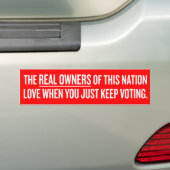 Ze houden ervan als je Bumpersticker kiest (Op auto)