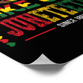 Ze houden niet van ons Juneteenth sinds 1865 Black Poster (Hoek)