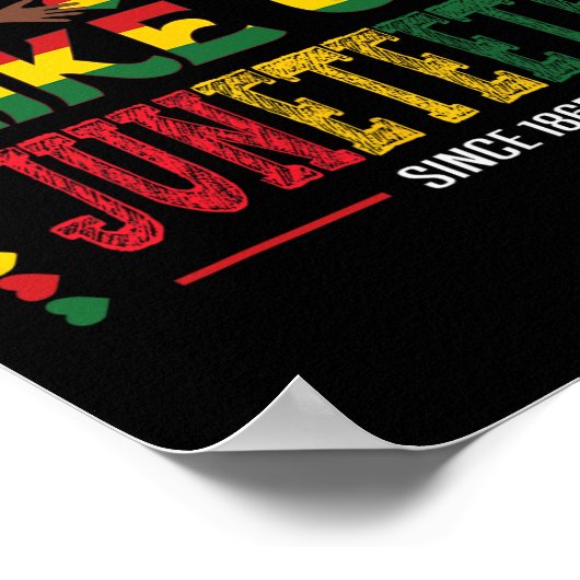 Ze houden niet van ons Juneteenth sinds 1865 Black Poster (Hoek)