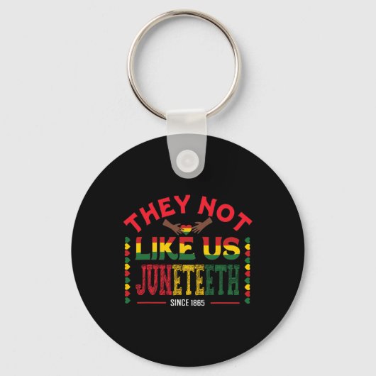 Ze houden niet van ons Juneteenth sinds 1865 Black Sleutelhanger (Voorkant)