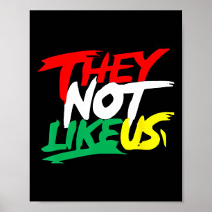 Ze houden niet van ons Junteeth Black History Mont Poster