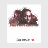 Ze houden niet van ons - Kendrick Lamar Sticker (Vel)