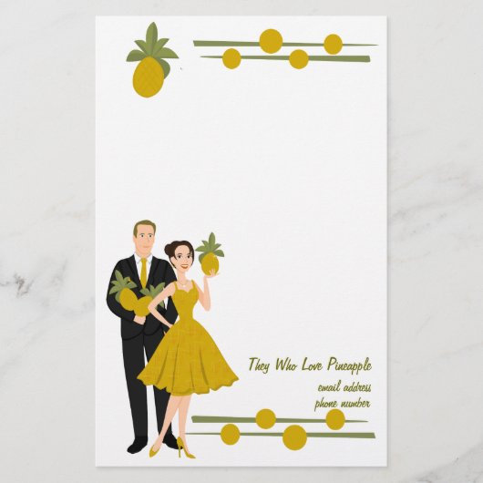 Ze houden van ananas briefpapier (Voorkant)