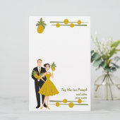 Ze houden van ananas briefpapier (Staand voorkant)