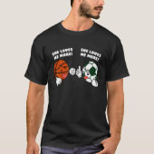 Ze houdt meer van mij Basketball Soccer Player T-shirt (Voorkant)