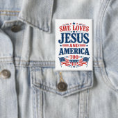 Ze houdt ook van Jezus en Amerika Button (Insitu)