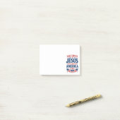 Ze houdt ook van Jezus en Amerika Post-it® Notes (Op bureau)
