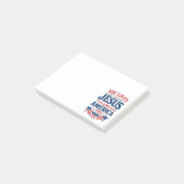 Ze houdt ook van Jezus en Amerika Post-it® Notes (Schuin)