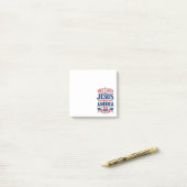 Ze houdt ook van Jezus en Amerika Post-it® Notes (Op bureau)