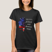 Ze houdt ook van Jezus en Amerika T-shirt (Voorkant)