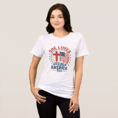 Ze houdt ook van Jezus en Amerika Tri-Blend Shirt (Voorkant volledig)