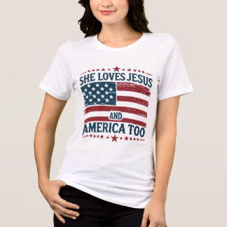 "Ze houdt ook van Jezus en Amerika" Tri-Blend Shirt
