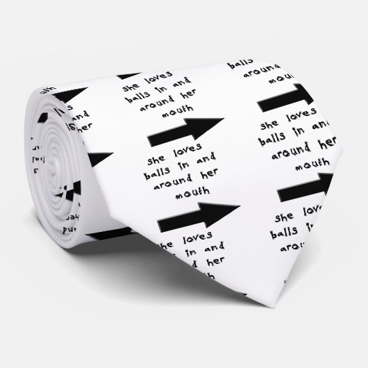 ZE HOUDT VAN BALLEN IN EN ROND HAAR MOUTH STROPDAS (Opgerold)