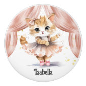 Ze houdt van Dance Ballet Schoenen Naam Drawer Keramische Knop (Voorkant)