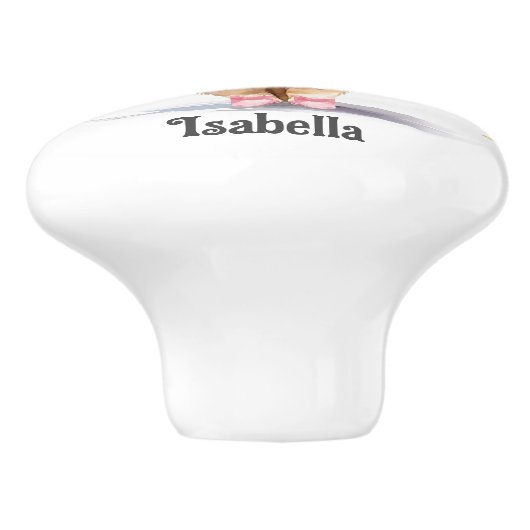 Ze houdt van Dance Ballet Schoenen Naam Drawer Keramische Knop (Zijkant)