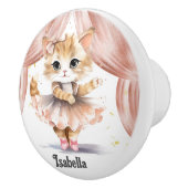 Ze houdt van Dance Ballet Schoenen Naam Drawer Keramische Knop (Rechts)