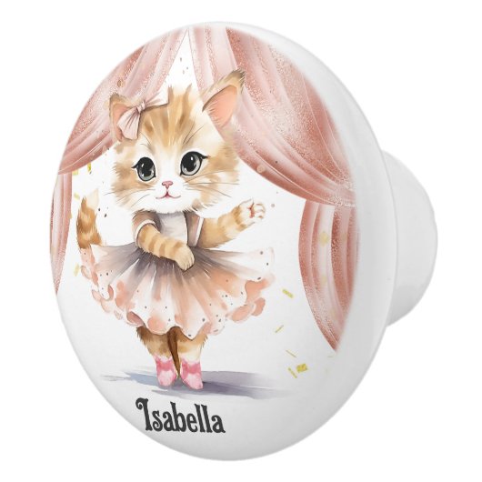 Ze houdt van Dance Ballet Schoenen Naam Drawer Keramische Knop (Rechts)