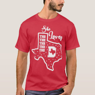 ZE HOUDT VAN DE D DALLAS-SHIRTEN VOOR MANNEN VROUW T-SHIRT