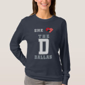 Ze houdt van de D shirt Dallas coole Amerikaanse v (Voorkant)