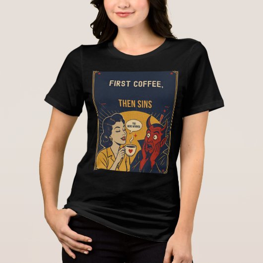 Ze houdt van de duivel Tri-Blend shirt (Voorkant)