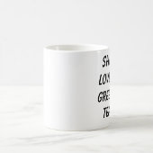 Ze houdt van groene thee koffiemok (Center)