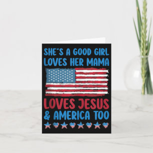 Ze houdt van haar moeder Jezus & Camp; Amerika Kaart
