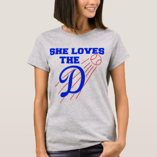Ze houdt van honkbal | Grappig retro geschenk voor T-shirt