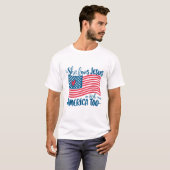 Ze houdt van Jesus en Amerika te vlag Christelijk  T-shirt (Voorkant volledig)
