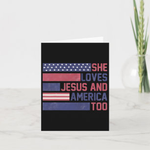 Ze houdt van Jezus en Amerika ook 4 juli patriotti Kaart