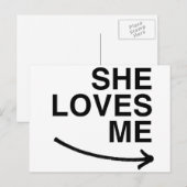 Ze houdt van me (rechts).png briefkaart (Voorkant / Achterkant)