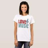 ze houdt van muziek t-shirt (Voorkant volledig)