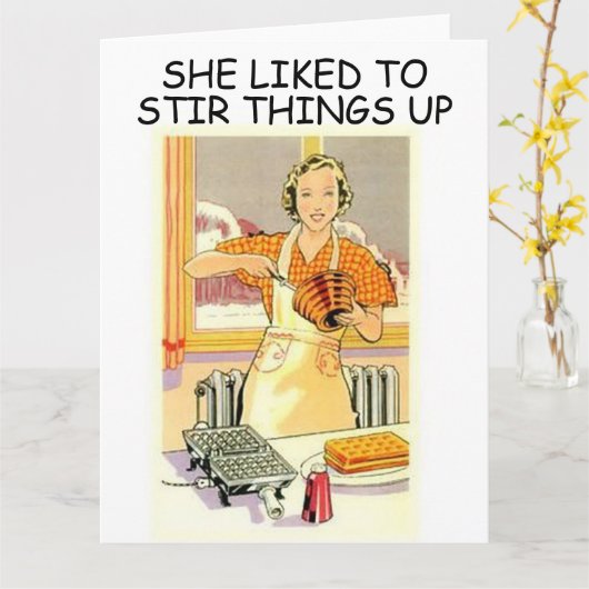 ZE HOUDT ZICH ERVAN BEWUST DAT ZE DINGEN OPHOUDT,  KAART (Gele Bloem)