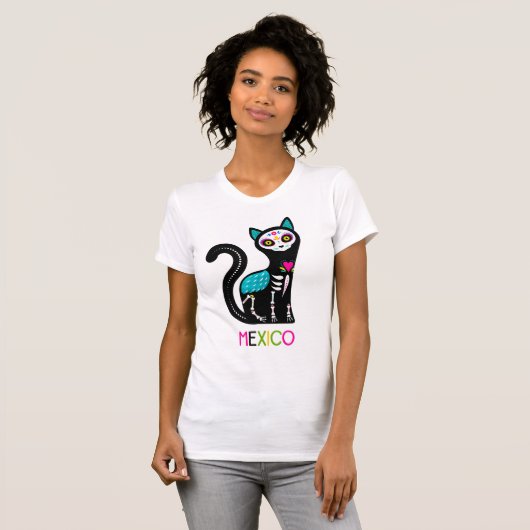 Ze Hulk Mexico Sugar Skull Cat T-shirt (Voorkant volledig)