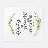 Ze is afgedekt in kracht en waardigheid fleece deken (Voorkant (Horizontaal))