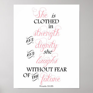 Ze is afgedekt in Sterke Borstkanker Poster