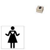 Ze is allemaal hart rubberstempel (Gestempeld)