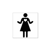 Ze is allemaal hart rubberstempel (Afrduk)