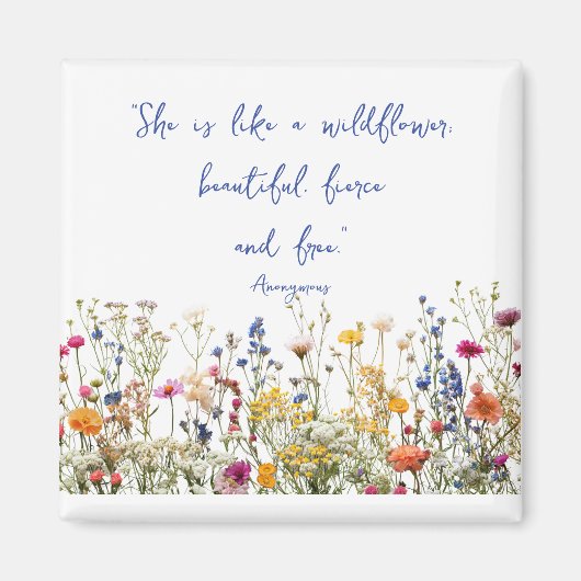 Ze is als een wilde bloem magneet (Voorkant)