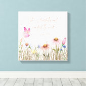 Ze is angstig en heerlijk gemaakt - kinderkamer canvas afdruk (Insitu (Houten vloer))