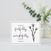 Ze is bang en wonderbaarlijk om Psalms te citeren Briefkaart (Staand voorkant)