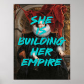 Ze is bezig met het bouwen van de Renaissance schi Poster (Voorkant)