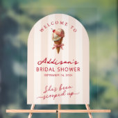 Ze is binnengehaald Bruidsdouche Welkom Acryl Bord (Neutraal)