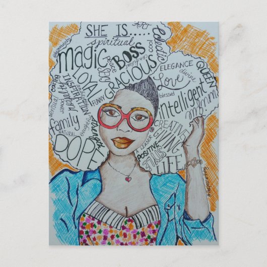 Ze is... briefkaart (Voorkant)