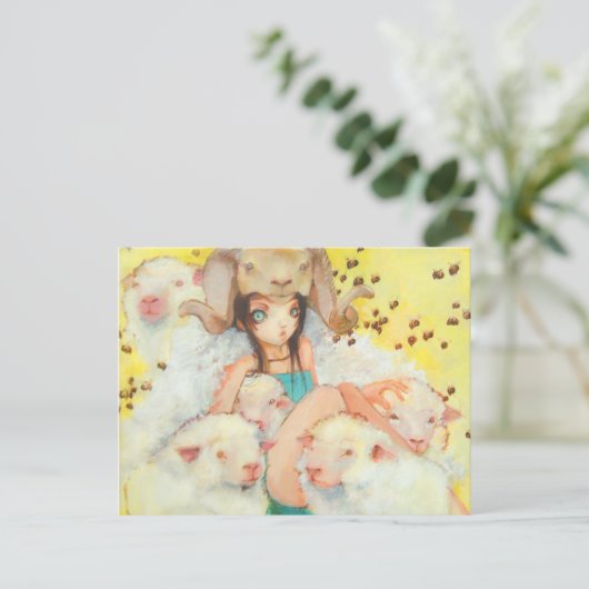 Ze is Briefkaart voor het rammen (Staand voorkant)