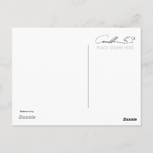 Ze is Briefkaart voor het rammen (Achterkant)