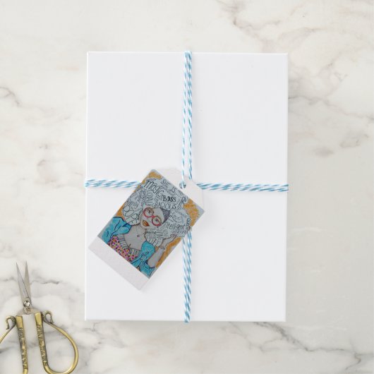 Ze is... cadeaulabel (Met Touw)