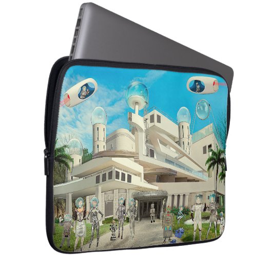 Ze is Cosmic Laptop Sleeve (Voorkant Rechts)