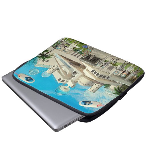 Ze is Cosmic Laptop Sleeve (Voorkant onderkant)