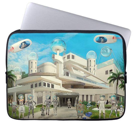 Ze is Cosmic Laptop Sleeve (Voorkant)